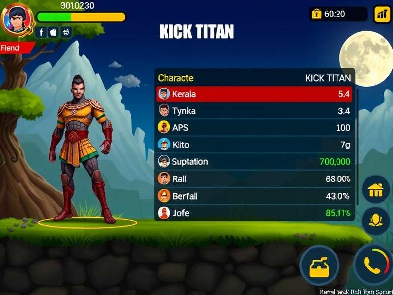 Kerala Kick Titan character selection screen